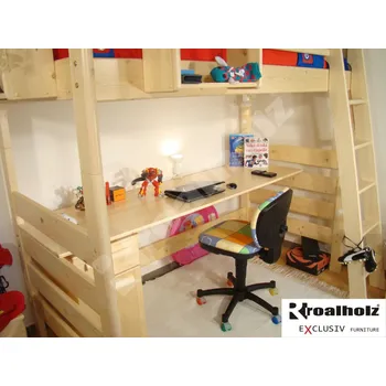 dřevěná PRACOVNÍ DESKA MONSTR masiv (PRACOVNÍ DESKA MONSTR - psací stůl pod patrové postele MONSTR VB)