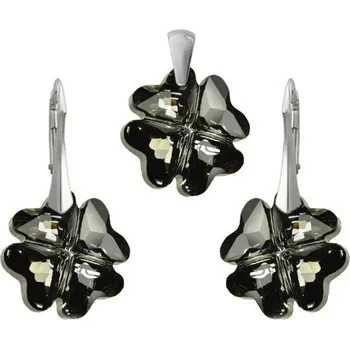 Souprava šperků Stříbrná souprava Clover Silver Night (Dámská stříbrná souprava šperků)