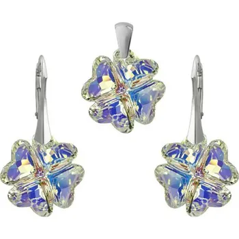 Souprava šperků Stříbrná souprava Clover AB (Dámská stříbrná souprava šperků)