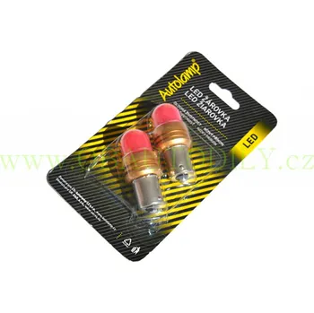 Auto-moto LED žárovka 12V 21W BA15s červená Autolamp