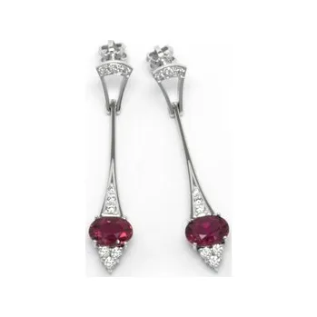 Prsten Luxusní diamantové náušnice s brazilskými turmalíny 585/3,65 gr J-22561-13 POŠTOVNÉ ZDARMA! (J-22561-13)