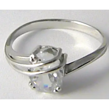 Prsten Klenoty Budín Mohutný zásnubní prsten s velkým zirkonem 585/2,57g vel.58 323041178 (Klenoty Budín Mohutný zásnubní prsten s velkým zirkonem 585/2,57g vel.58 323041178)