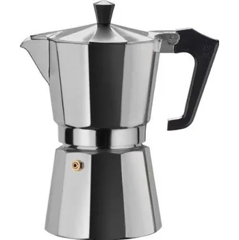 Moka konvice Pezzetti Italexpress 6 šálků, Stříbrná 300 ml.