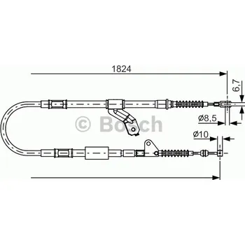 Lanko parkovací brzdy BOSCH (BO 1987482159) tažné lanko parkovací brzdy, Toyota