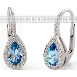 Diamantové zlaté náušnice s přírodními modrými topazy BLUE TOPAZ 3880798POŠTOVNÉ ZDARMA! (3880798-0-0-93)