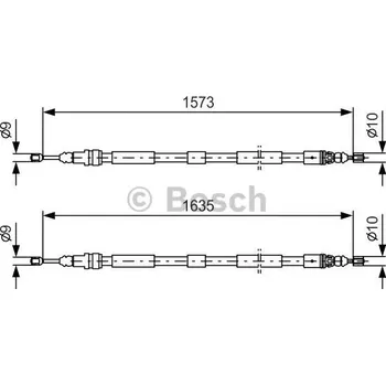 Lanko parkovací brzdy BOSCH (BO 1987477615) tažné lanko parkovací brzdy, Renault