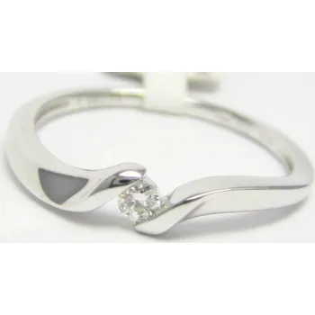 Prsten Klenoty Budín Zásnubní diamantový prsten z bílého zlata 0,05ct 3860690 (Klenoty Budín Zásnubní diamantový prsten z bílého zlata 0,05ct 3860690 )