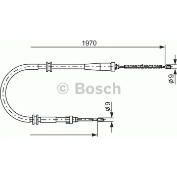 Lanko parkovací brzdy BOSCH (BO 1987482253) tažné lanko parkovací brzdy, Renault