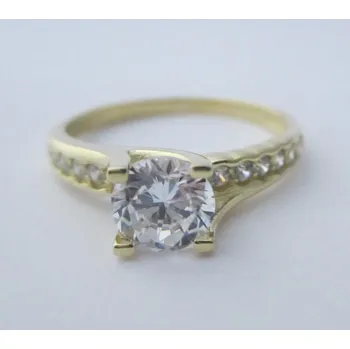 Prsten Klenoty Budín Luxusní zásnubní zlatý prsten se zirkony vel. 54 585/2,70gr 223041299 (Klenoty Budín Luxusní zásnubní zlatý prsten se zirkony vel. 54 585/2,70gr 223041299)