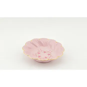 Miska Felicie 13,5 cm, kytičky, růžový porcelán, Leander