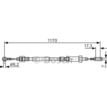 Lanko parkovací brzdy BOSCH (BO 1987482004) tažné lanko parkovací brzdy