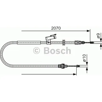 Lanko parkovací brzdy BOSCH (BO 1987482133) tažné lanko parkovací brzdy, Ford