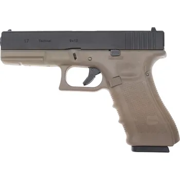 Airsoftová zbraň Glock 17, rám gen. 4, Tan, GBB, WE