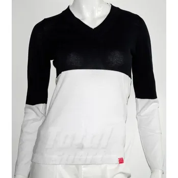 Dámský svetr Armani Pulovr Maglie EA7 bílý/tmavě modrý dámský L