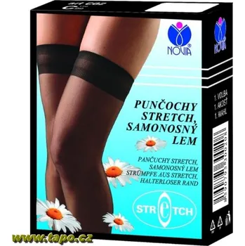 Dámské punčochy Punčochové zboží - Punčochy C02 samodržící stretch, velikost 25, černá