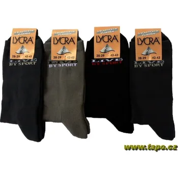 Pánské ponožky Ponožky LIVE poloplyš, velikost 28-29, bílá