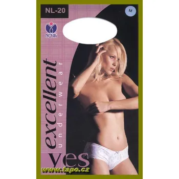 Kalhotky Dámské kalhotky bokové NL-20, velikost S, bílá s khaki potiskem ; bílá s modrým potiskem