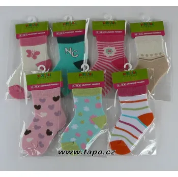 Ponožky kojenecké, velikost 0-6 měsíců, mix