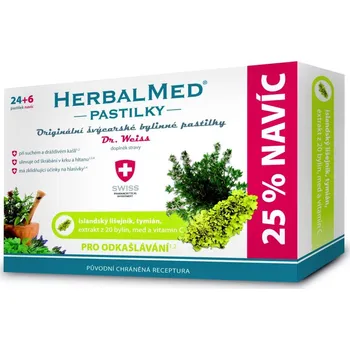 Přírodní produkt Dr. Weiss HerbalMed islandský lišejník/tymián/med + C