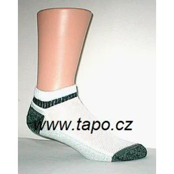 Ponožky sport poloplyš snížené, velikost 29-31, bílošedá