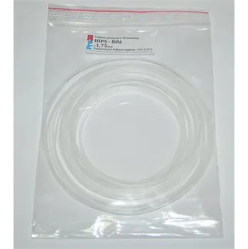 Filament Pro3D tisková struna HIPS, 1,75mm, 1m - METRÁŽ, bílá ( HIPS filament white )