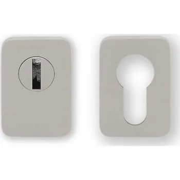 Dveřní kování M&T Rozety 33×47&nbsp;mm, SNi matný nikl, cylindrické s překrytkou