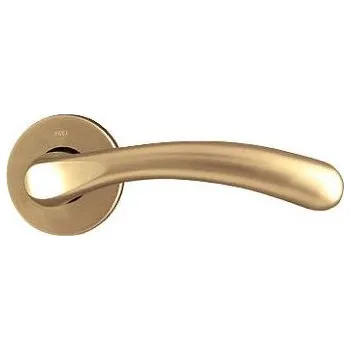 Dveřní kování M&T Klika Burak, kulatá rozeta, TiN-S titan bronz mat, dozické