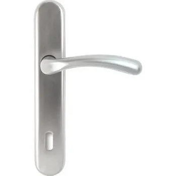 Dveřní kování M&T Dveřní klika Burak, SNi matný nikl, plný štítek