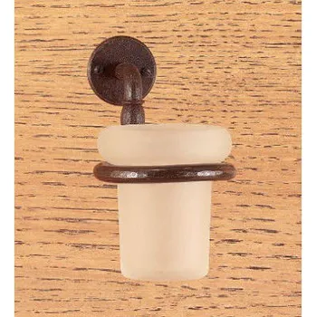 Sada koupelnových doplňků M&T FT 341 Kovaný držák na sklenici se sklenicí z matného skla