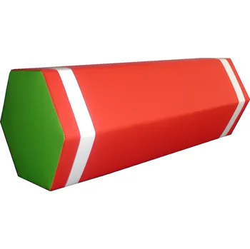 Pěnový válec Šestiúhelník DOR-SPORT Barva: žlutá, Rozměr: 100x48 cm, Materiál: koženka