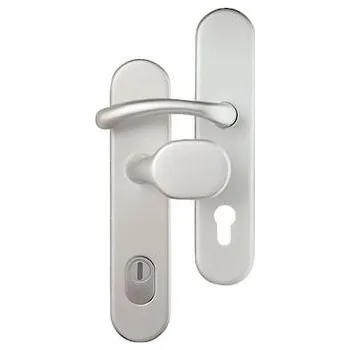 Dveřní kování M&T Bezpečnostní kování Burak Sicura, SNi matný nikl, madlo/klika R 92 mm