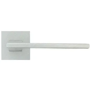 Dveřní kování M&T Klika Terry hranatá rozeta 54×54 mm, SNi matný nikl, madlo/klika L