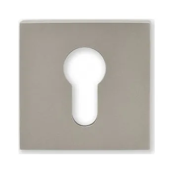 Dveřní kování M&T Spodní rozeta hranatá 54×54 mm, SNi matný nikl, cylindrické