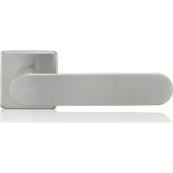 Dveřní kování M&T Dveřní klika Nova na čtvercové rozetě, Economy nerez NRz, cylindrické