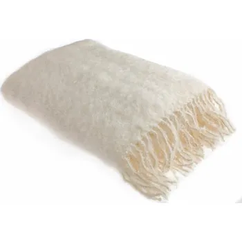 deka Balmuir Mohérová Kid Mohair Throw ecru deka 115 x 180 cm