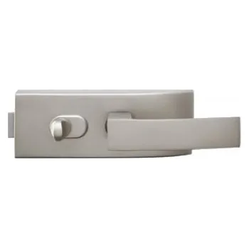 Dveřní kování M&T Zámek na sklo Trinity, provedení WC, povrch SNi matný nikl broušeno