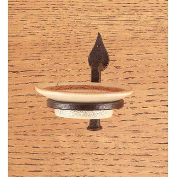 Sada koupelnových doplňků M&T FT 322 Kovaný držák na mýdlenku s keramickým talířkem