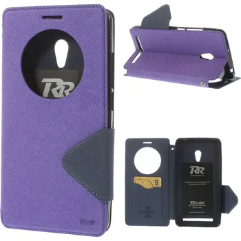 Pouzdro na mobilní telefon Pouzdro se stojánkem a okénkem pro Asus Zenfone 6 Barva: Fialová