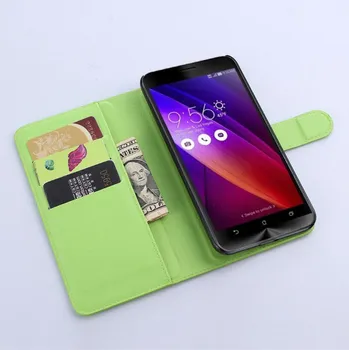 Pouzdro na mobilní telefon Koženkové pouzdro TVC WalletCase pro Asus Zenfone 2(ZE550ML) Barva: Zelená