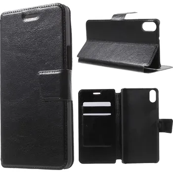 Pouzdro na mobilní telefon Koženkové pouzdro TVC WalletCase pro BQ Aquaris X5 Barva: Černá