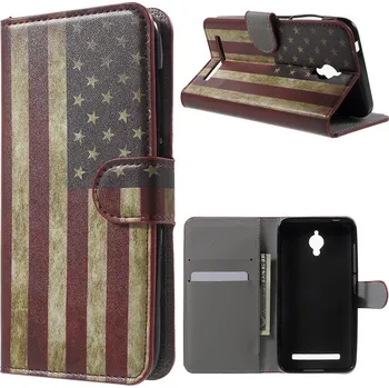 Pouzdro na mobilní telefon Koženkové pouzdro TVC USA pro Asus Zenfone Go (ZC500TG)