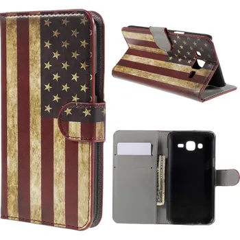 Pouzdro na mobilní telefon Koženkové pouzdro TVC USA pro Samsung Galaxy J5