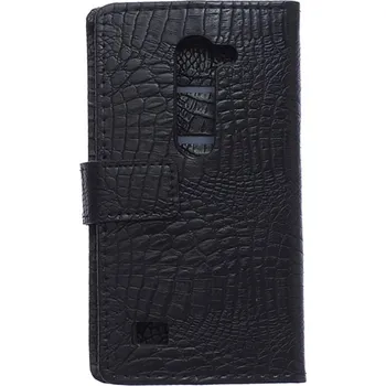 Pouzdro na mobilní telefon TVC Pouzdro se vzorem krokodýlí kůže pro LG Leon 4G LTE (H340N) Barva: Černá