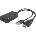 PremiumCord adaptér HDMI to DisplayPort Male/Female s napájením z USB - kportad09