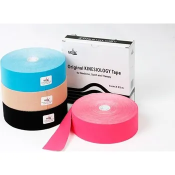 Tejpovací páska Kineziologický tejp Nasara Jumbo - 5cmx32m černá