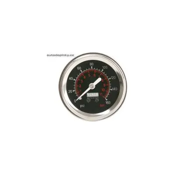 Tuning VIAIR ukazatel tlaku 2-palcový jednoručkový, černý, podsvícený