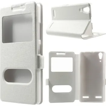 Pouzdro na mobilní telefon TVC Pouzdro s okénkem pro Lenovo A6000/Lenovo K3 Barva: Bílá