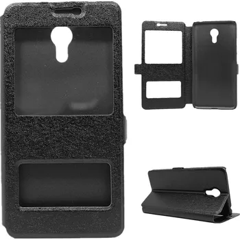 Pouzdro na mobilní telefon Koženkové pouzdro TVC s okénkem pro Meizu M3 Note/Meizu Note 3 Barva: Černá