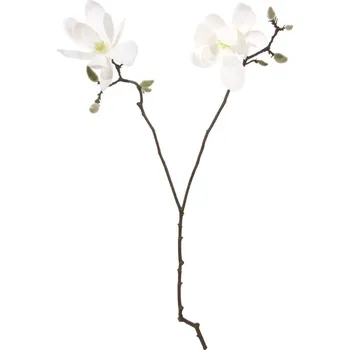 umělá květina Shishi Magnolie s dvěma květy 74 cm bílá