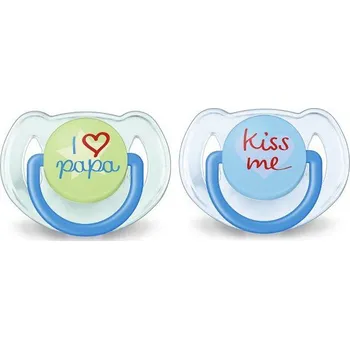 dudlíky Philips AVENT šidítko bez BPA 6-18 měsíců SCF172/70 modré 2ks